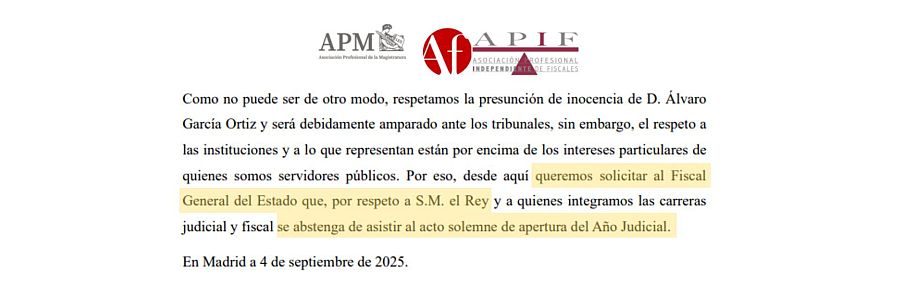 Comunicado de las tres asociaciones de jueces y fiscales