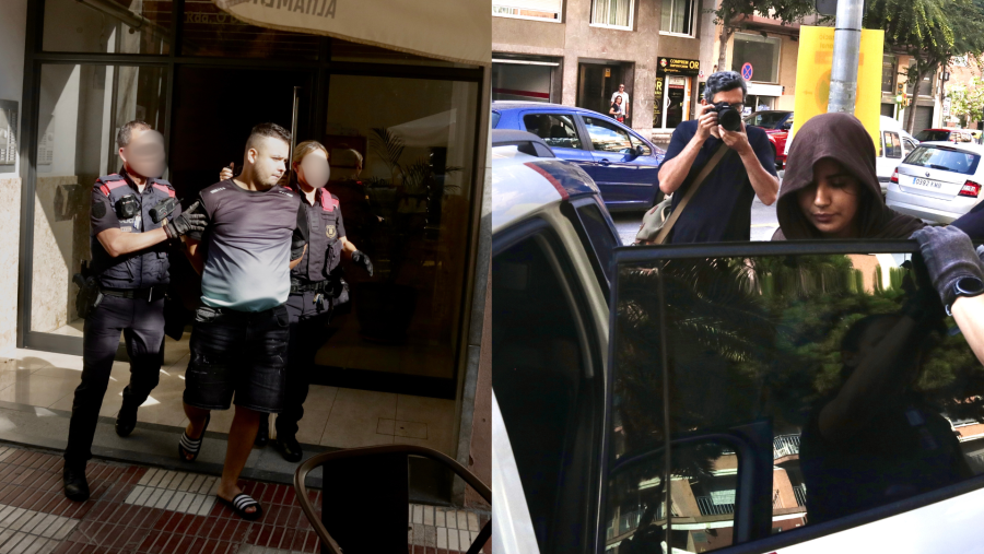 Els Mossos d'Esquadra s'emporten dues persones detingudes a Mataró