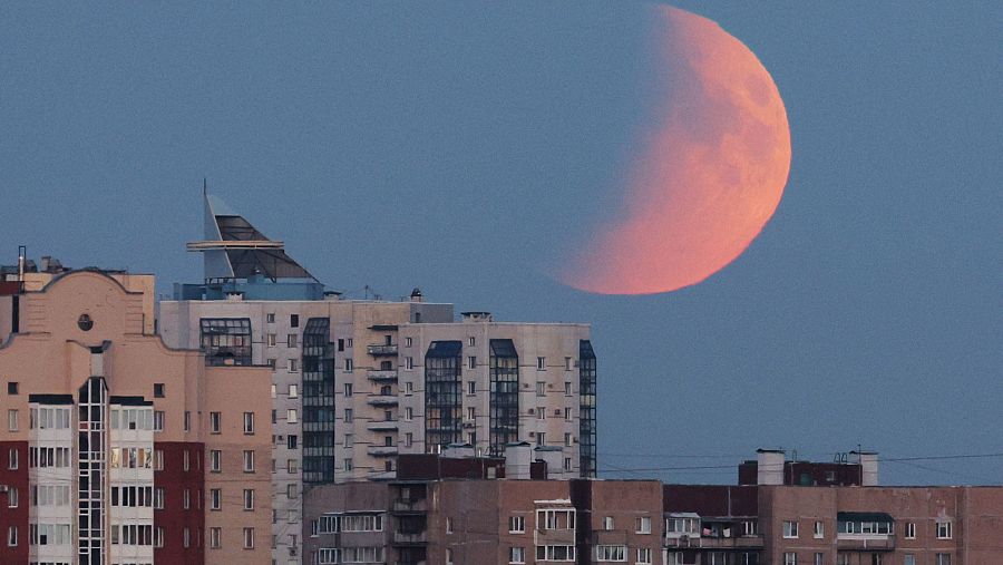 Eclipse lunar desde San Petersburgo