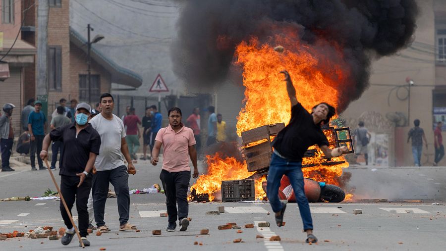 Protestas violentas en Katmandú, Nepal