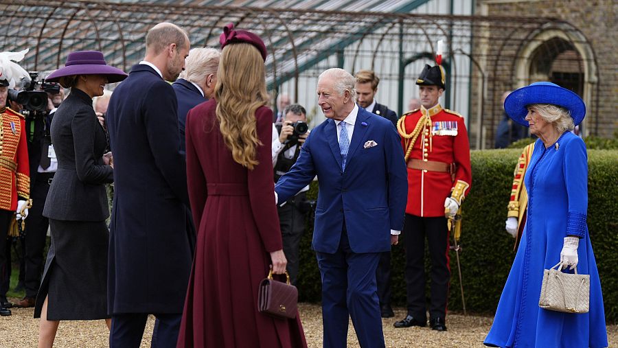 Los Trump junto a la familia real británica