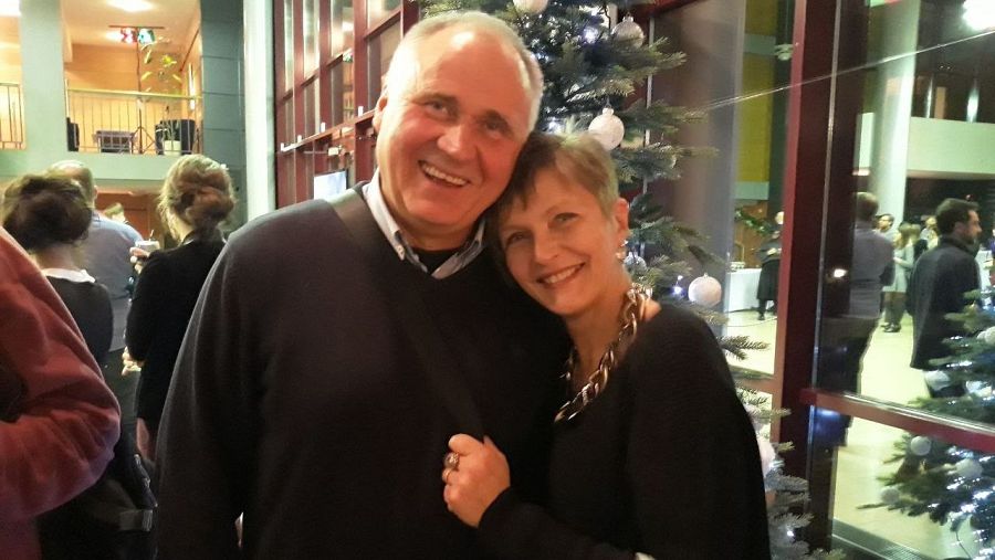 Mikalai Statkévich y Marina Adamóvich en una imagen de archivo