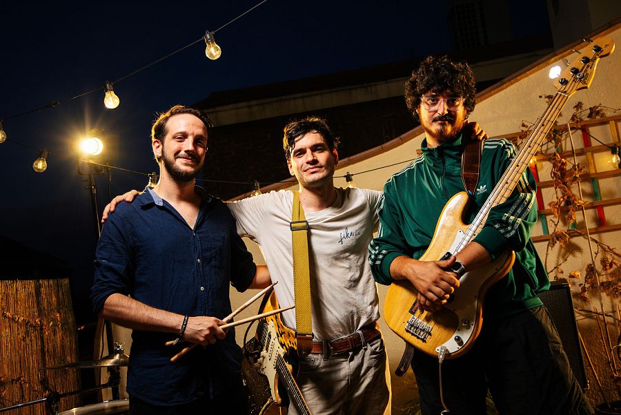 Los integrantes de Carajo Baby: Teixi, Álvaro y Miguel