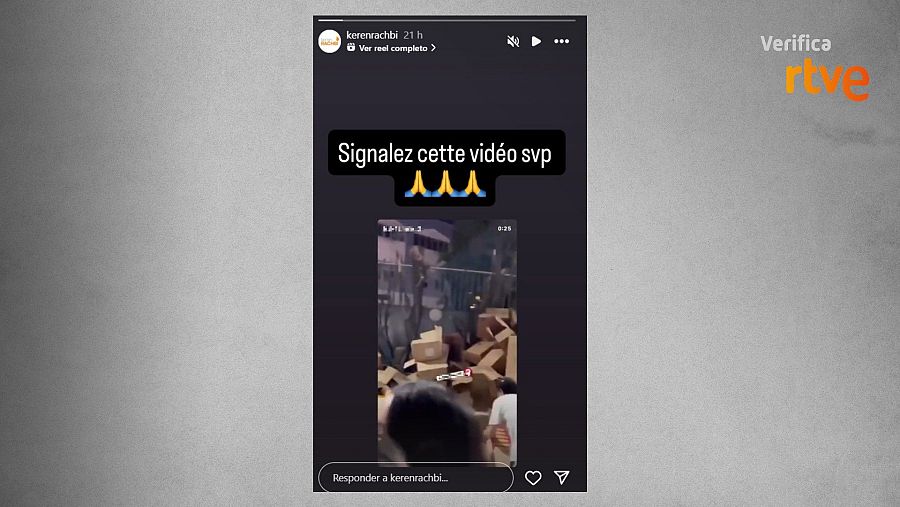 Esta asociación benéfica pide en Instagram que se reporte el vídeo que atribuyen falsamente a un robo de ayuda a Gaza