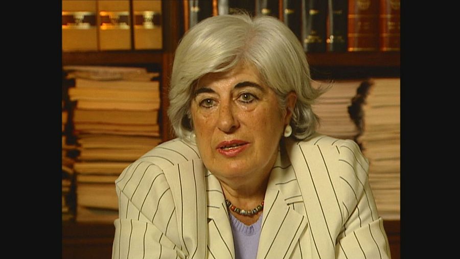 Paquita Sauquillo entrevistada por TVE en 2005 desde su despacho de la calle Lista (Madrid)