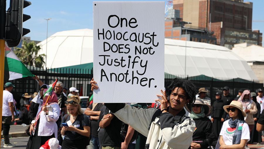 Centenares de sudafricanos marchan en solidaridad con Gaza