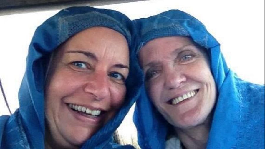 Kathy y Anja en Afganistan