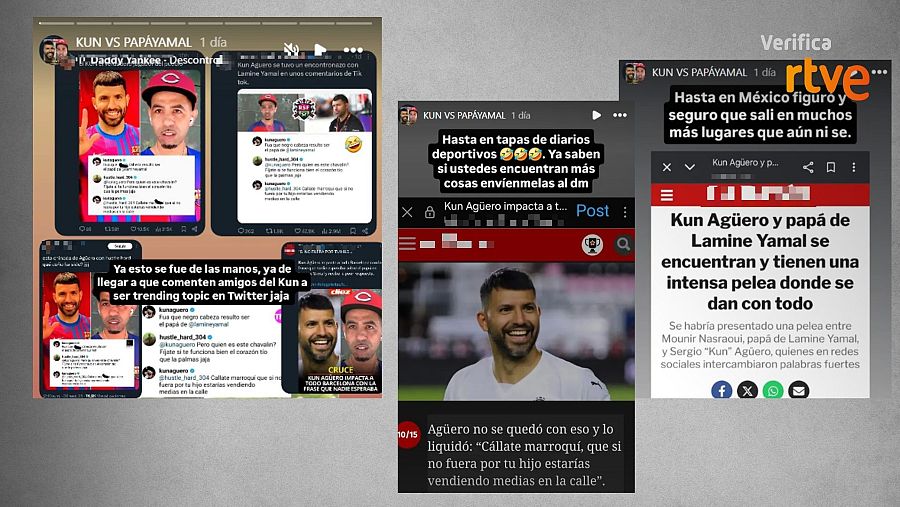 No hay registros de esta pelea entre Agüero y el padre de Yamal