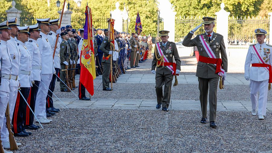 El rey Felipe VI asiste a la reunión extraordinaria de la Real y Militar Orden de San Fernando este miércoles en Aranjuez