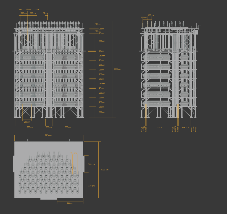 Maqueta de la obra que se iba a instalar en el Amazonas