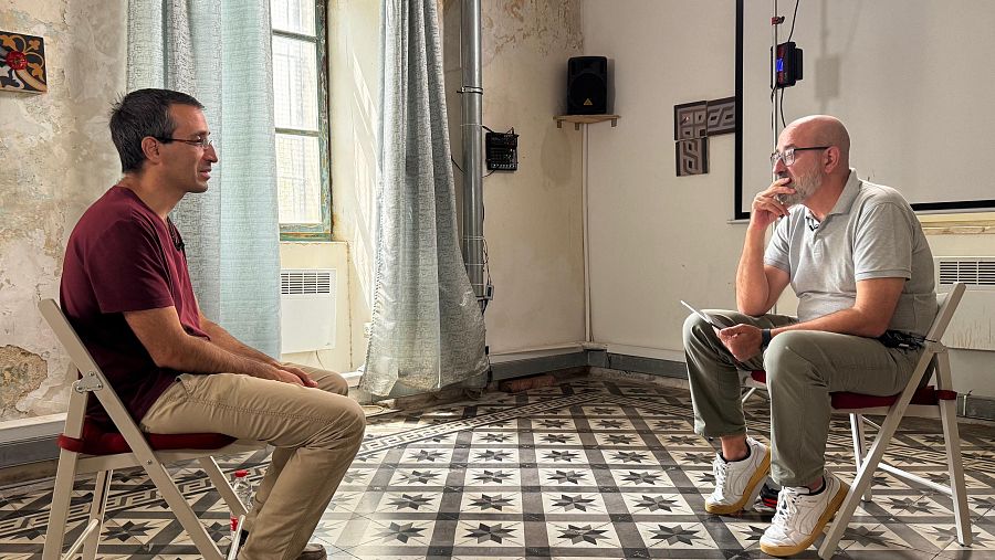 El historiador de la Universidad Hebrea de Jerusalén, Lee Mordechai, durante un momento de la entrevista