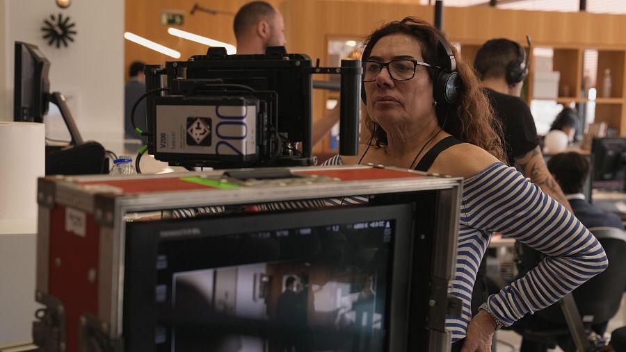 Chus Gutiérrez, en el rodaje de 'Me has robado el corazón'.