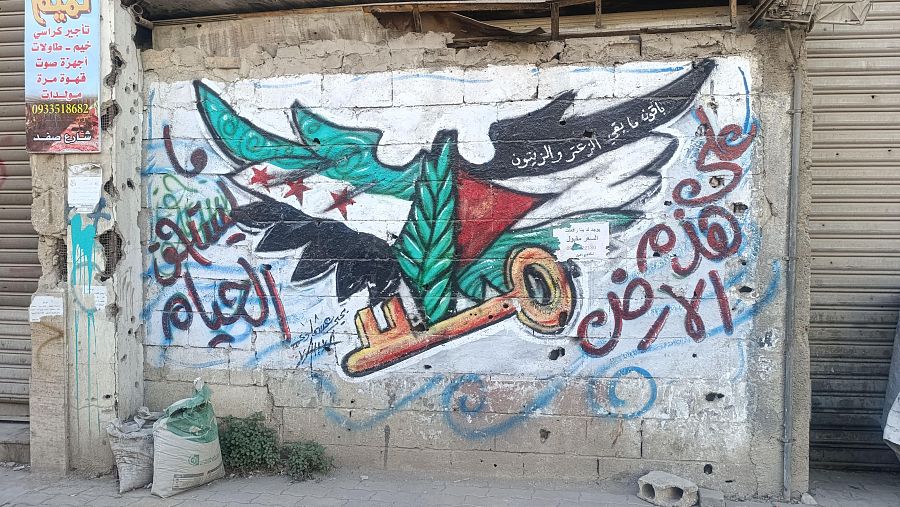 El mural del retorno en Yarmouk