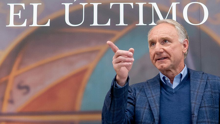 Dan Brown, en la presentación de 'El último secreto' en Madrid.