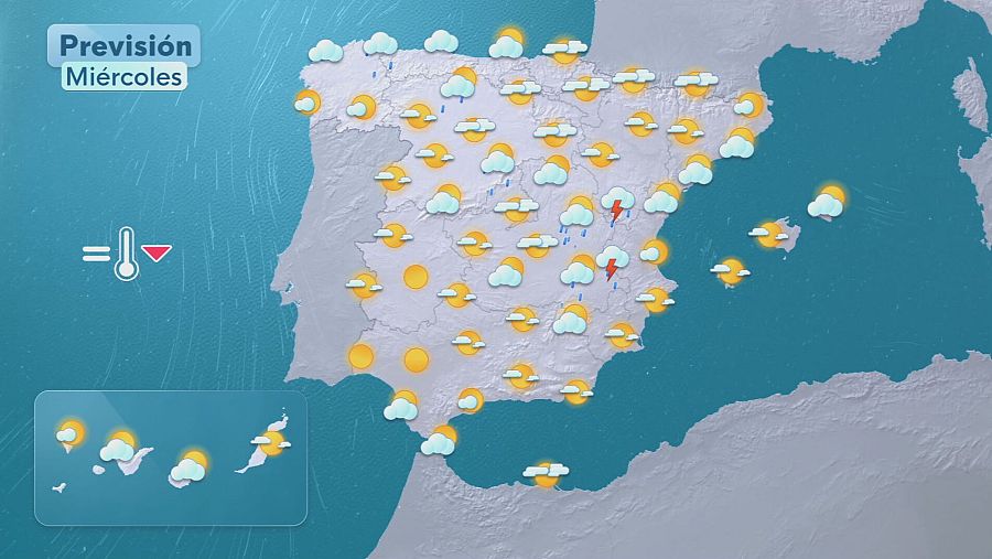 Previsión meteorológica del 8 de octubre de 2025 en España