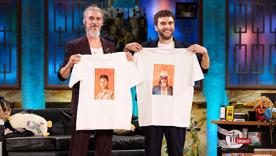 Oscar Jaenada y Ricardo Gómez ayer en 'La Revuelta'