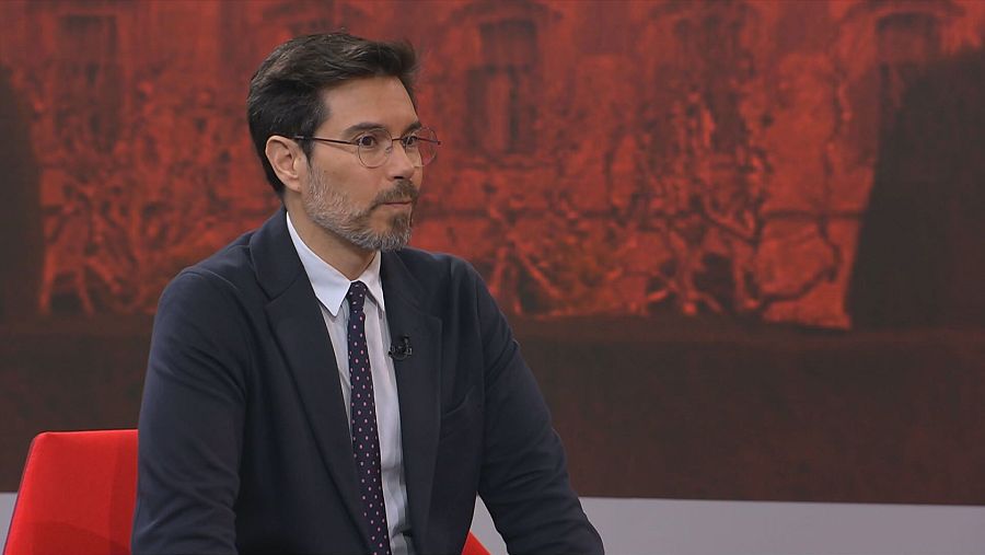 Toni Aira, al plató d''Aquí parlem'