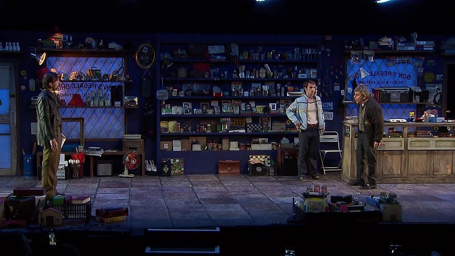 Los tres actores de 'American Buffalo' en una de las escenas