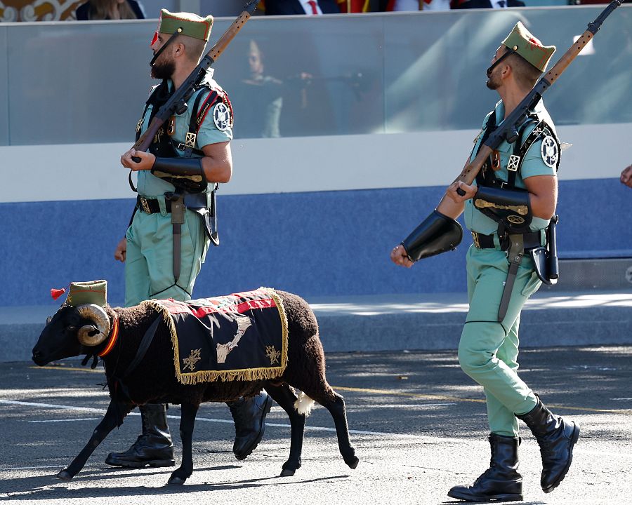 La Legión durante el desfile de las Fuerzas Armadas
