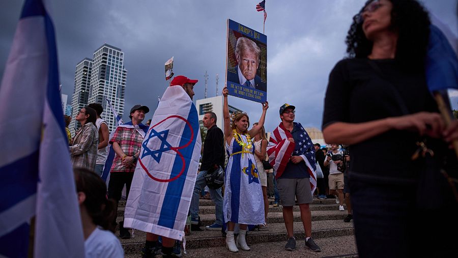 El presidente de Estados Unidos, Donald Trump, aclamado en Israel.