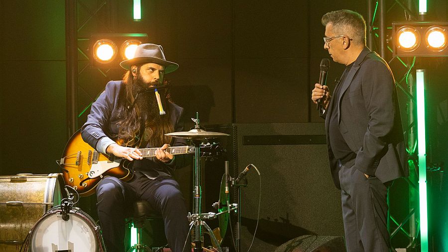 Sergi Estella y Andreu Buenafuente en el programa de la semana pasada