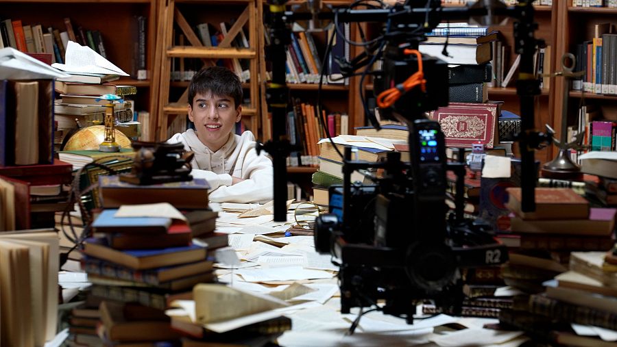 Gonzalo Pinillos en la biblioteca del Instituto del Patrimonio Cultural de España