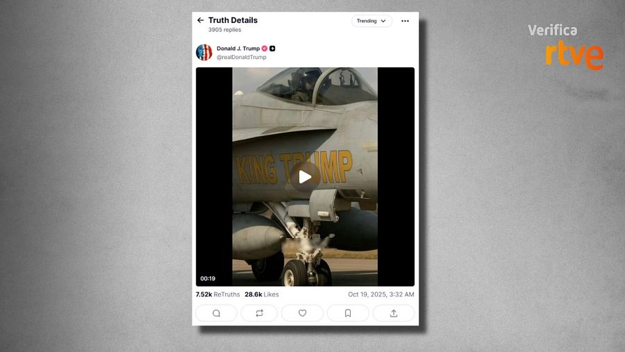 Vídeo de IA publicado por Trump en el que aparece lanzando excrementos