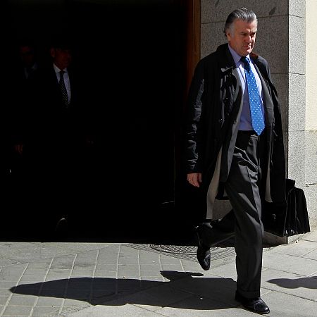 El exsenador y extesorero del PP Luis Bárcenas a su salida del Tribunal Superior de Justicia de Madrid