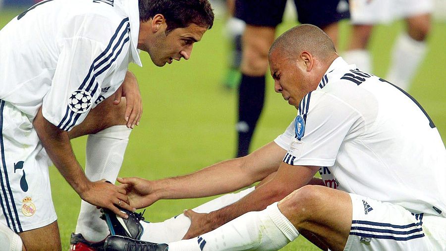 Momento de la lesión de Ronaldo en el partido de ida ante la Juventus.