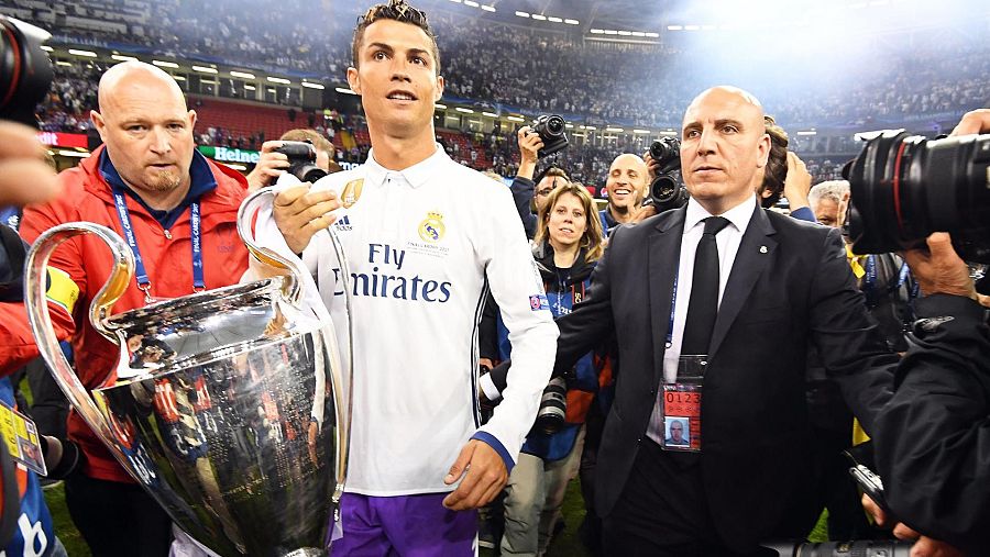 Cristiano con la Copa de Europa lograda ante la Juventus en 2017.