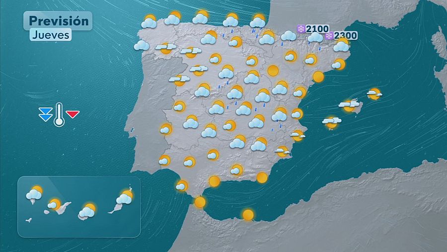 El tiempo este jueves 23 de octubre en España
