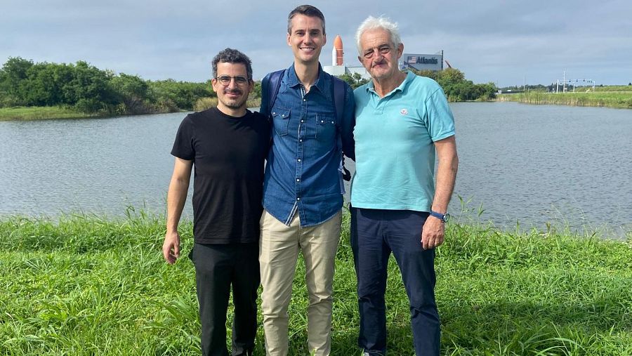 El equipo de RTVE, en Cabo Cañaveral