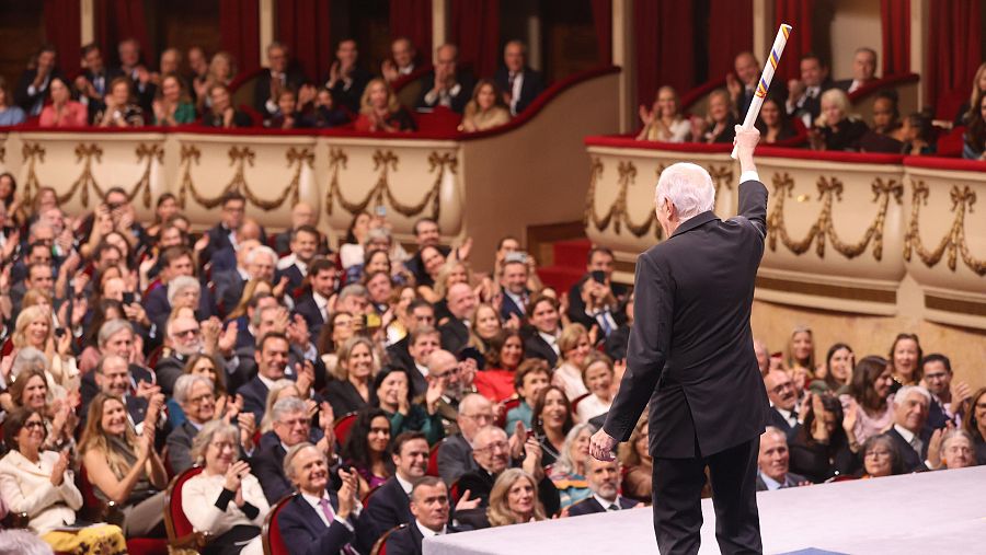 Eduardo Mendoza, al recoger el Premio Princesa de las Letras.