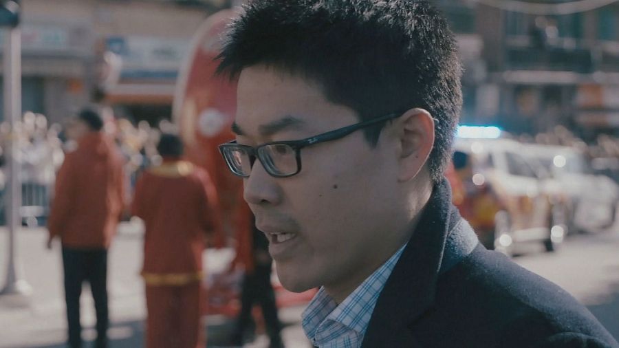 Yuan Lee, en el barrio madrileño de Usera durante la celebración del nuevo año chino.