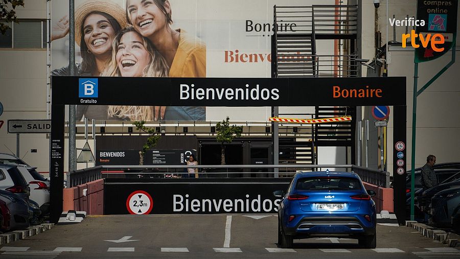 El parking de Bonaire en una imagen del pasado 24 de octubre de 2025, restablecido