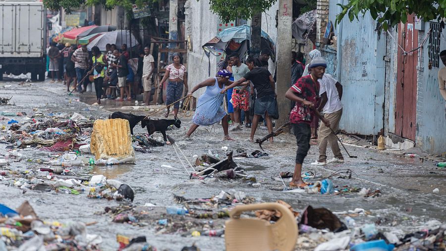 Efectos de las inundadas en Puerto Príncipe, Haití.