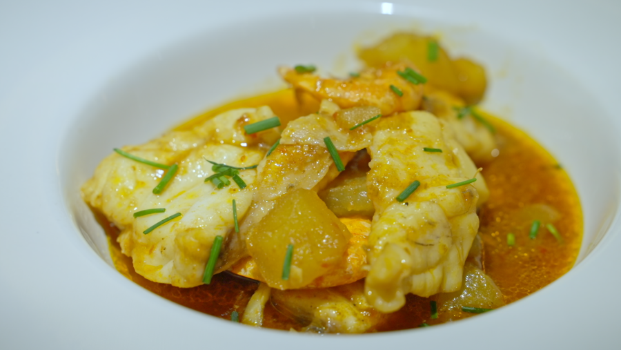 Plat d'aranya amb patates cuinat a Blanes