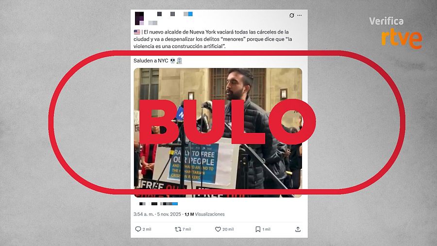 Mensaje que difunde el bulo de que Mamdani ha prometido vaciar las cárceles