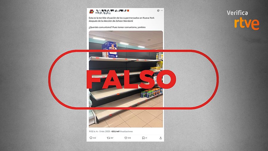 Mensaje que difunde la falsa idea de que la imagen se registra en Nueva York