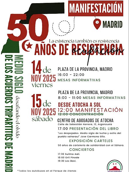 Actos en favor del pueblo saharaui