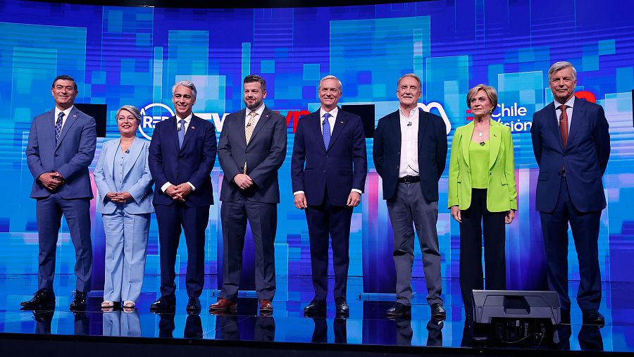 Los ocho candidatos a la Presidencia chilena se preparan para el último debate antes de las elecciones del domingo