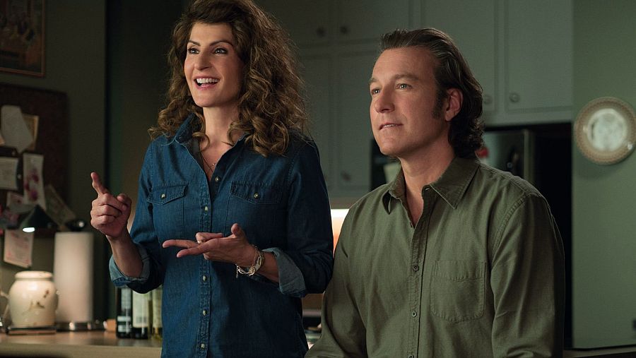 Mia Vardalos y John Corbett en 'Mi gran boda griega 2'