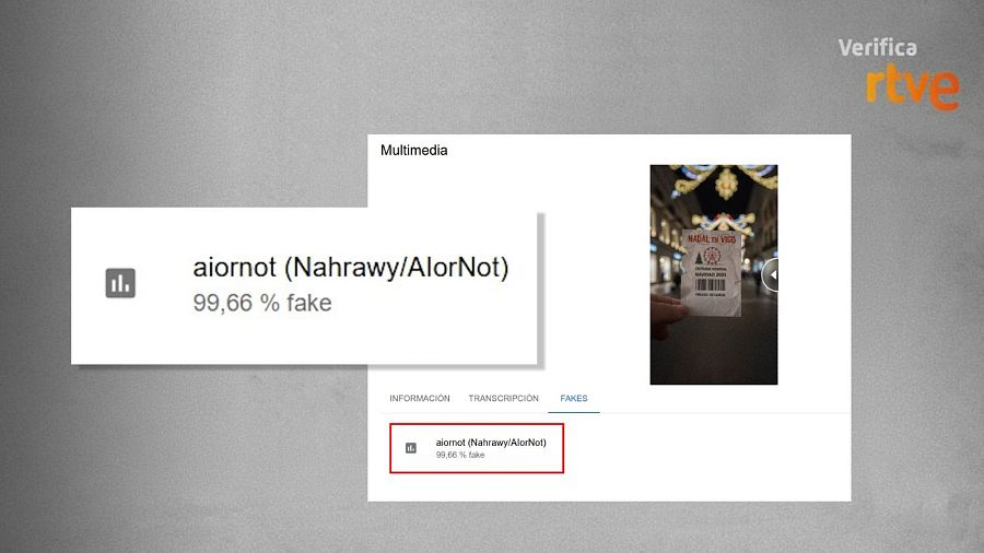 Resultado del análisis de la imagen con la herramienta del proyecto IVERES