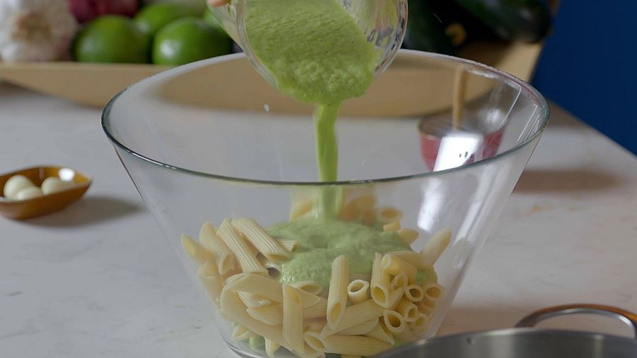 Pasta amb pesto de carabassó