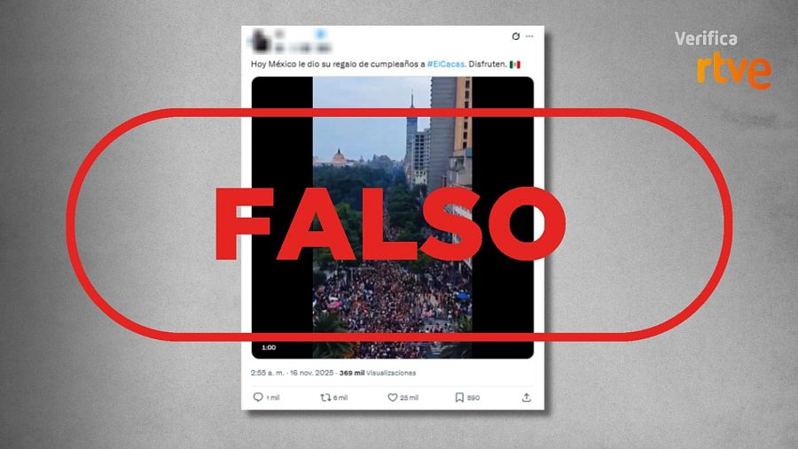 Mensaje que relaciona falsamente este vídeo con una protesta contra el Gobierno mexicano