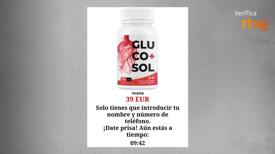 Complemento alimenticio que ofrecen los comerciales telefónicos de la página web