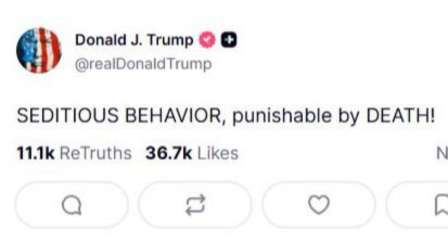 Mensaje de Trump en su red social