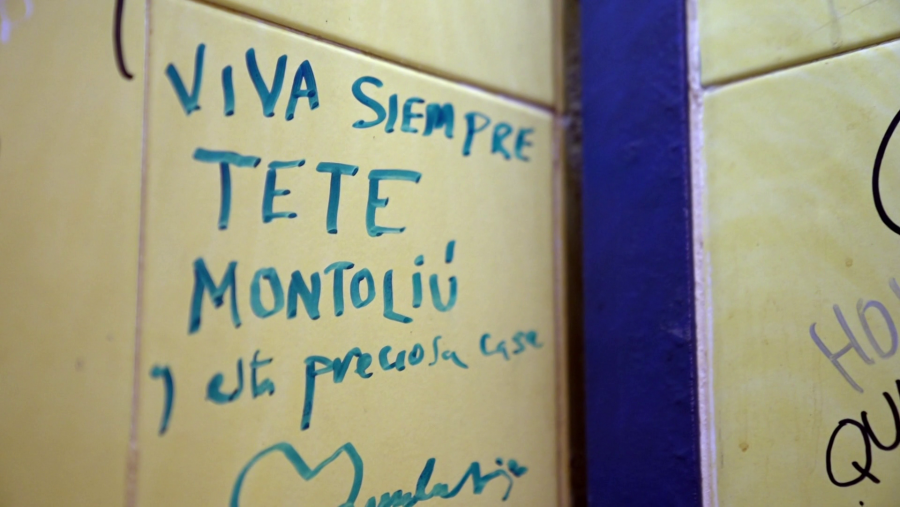 Mensaje en el local 'Jazz Cava' de Terrassa (Barcelona).