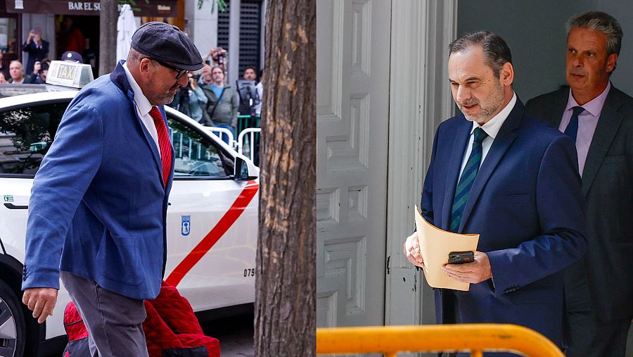 Fotografía de archivo del exasesor Koldo García y el exministro de Transportes José Luis Ábalos, de su última comparecencia en el Tribunal Supremo.