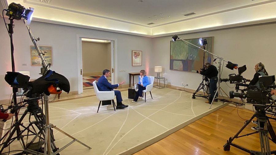 Gemma Nierga entrevista a Pedro Sánchez a La Moncloa